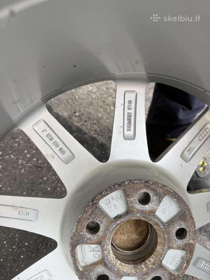 Audi R17 ratlankiai 5x112 et 45 7.5 J su padangom - nuotraukos Nr. 21