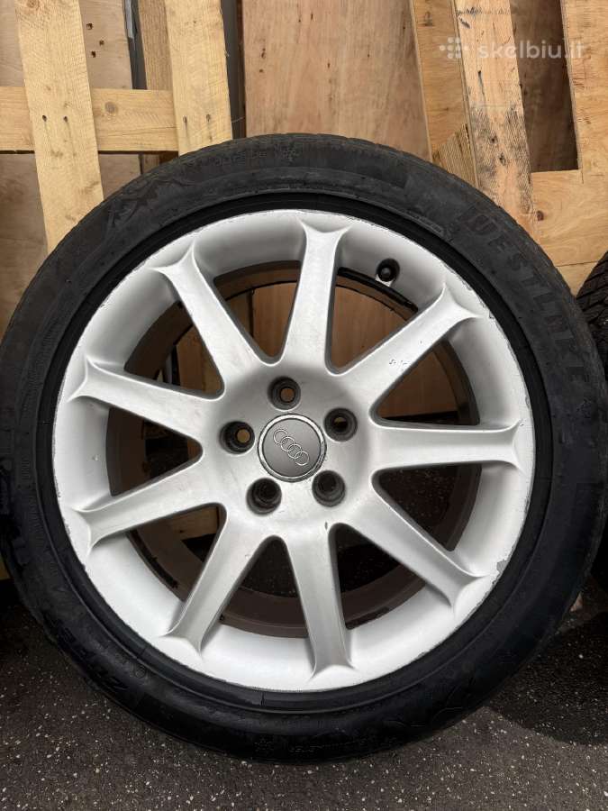 Audi R17 ratlankiai 5x112 et 45 7.5 J su padangom - nuotraukos Nr. 28