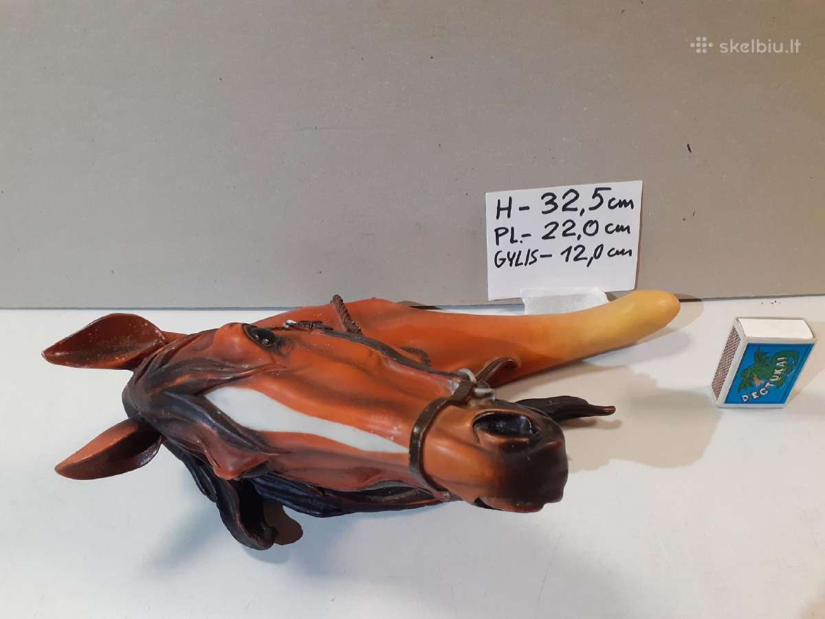 Arklio galvos sienos skulptūra Aukštis 32cm. - nuotraukos Nr. 12