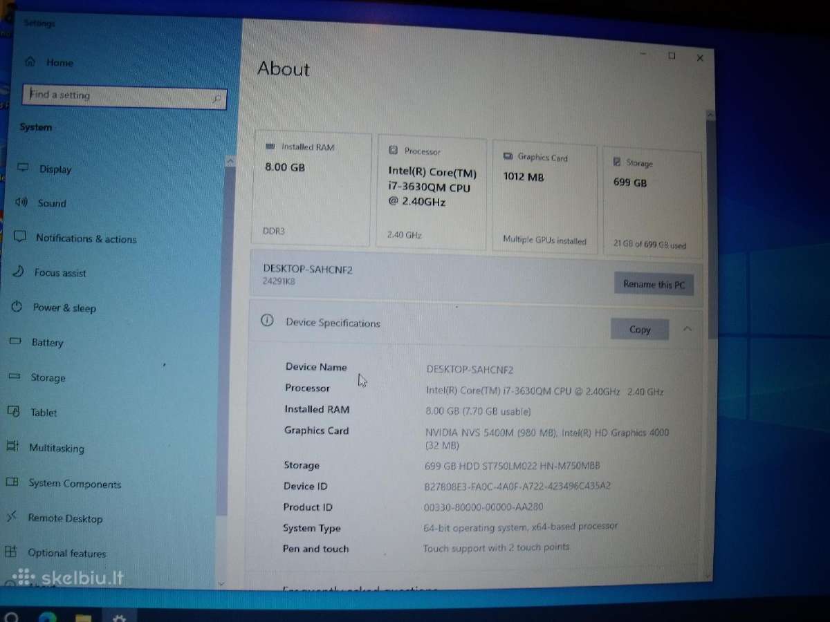 Thinkpad T530 - nuotraukos Nr. 2