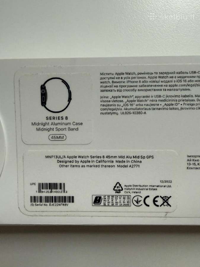 Apple Watch Series 8 45mm GPS - nuotraukos Nr. 17