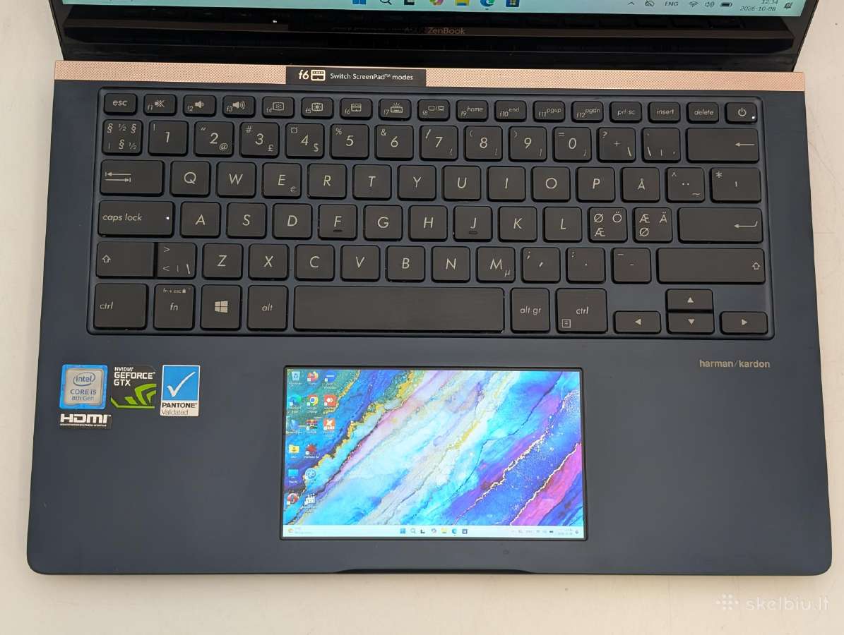 Asus Zenbook Ux480fd i5 8gb Gtx 1050 Screenpad - nuotraukos Nr. 4
