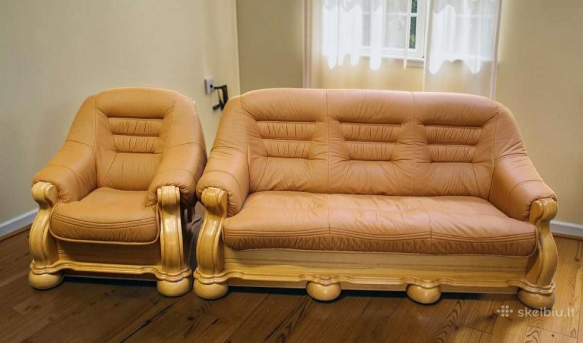 Chesterfield natūralios odos sofa - nuotraukos Nr. 16