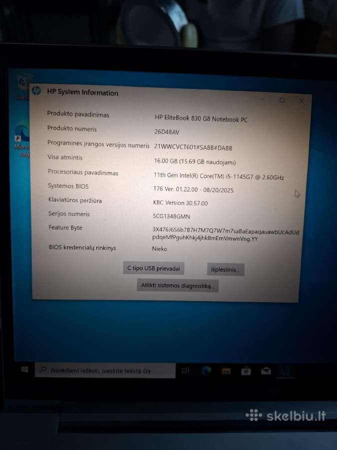 Hp Elitebook 830 G8 - nuotraukos Nr. 5