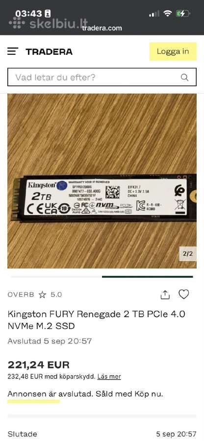 Ddr5 RAM ir SSD 2tb - nuotraukos Nr. 4