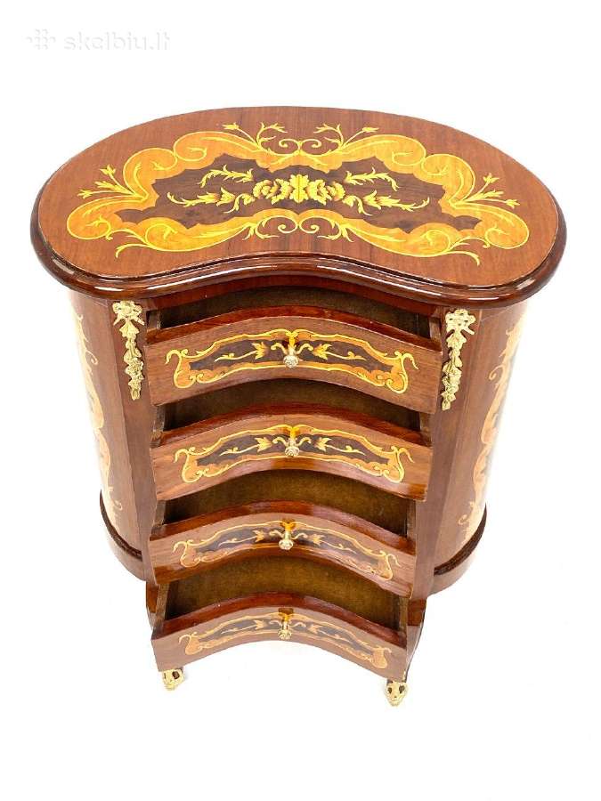 Liudviko XV stiliaus medinė spintelė 3v - nuotraukos Nr. 7