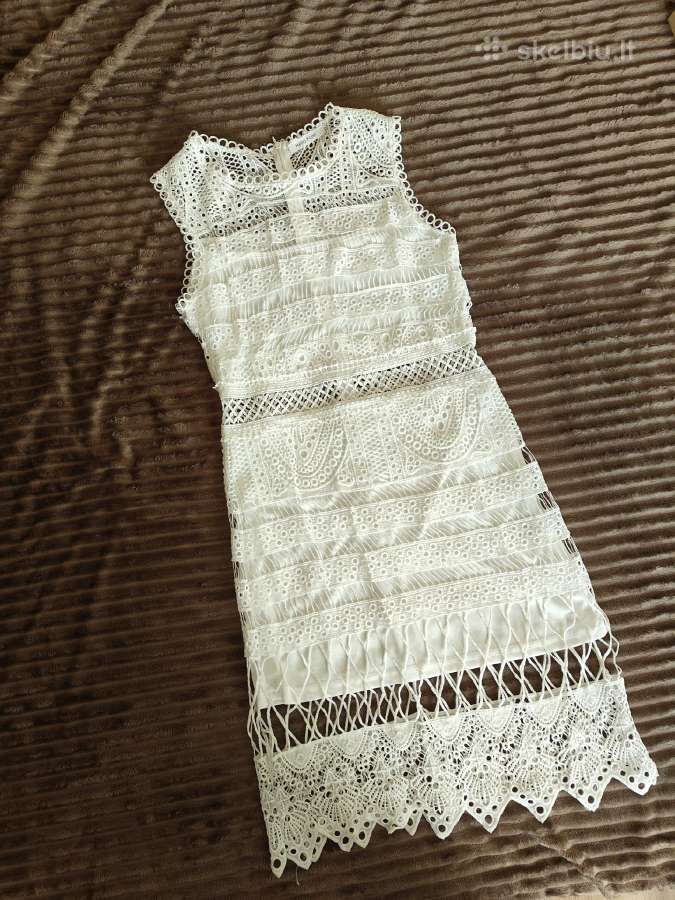 Prabangi balta nėrinių suknelė Premium White Lace - nuotraukos Nr. 2