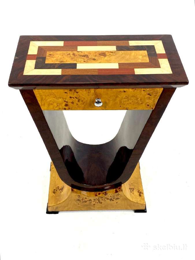 Art deco riešutmedžio spintelė - nuotraukos Nr. 3
