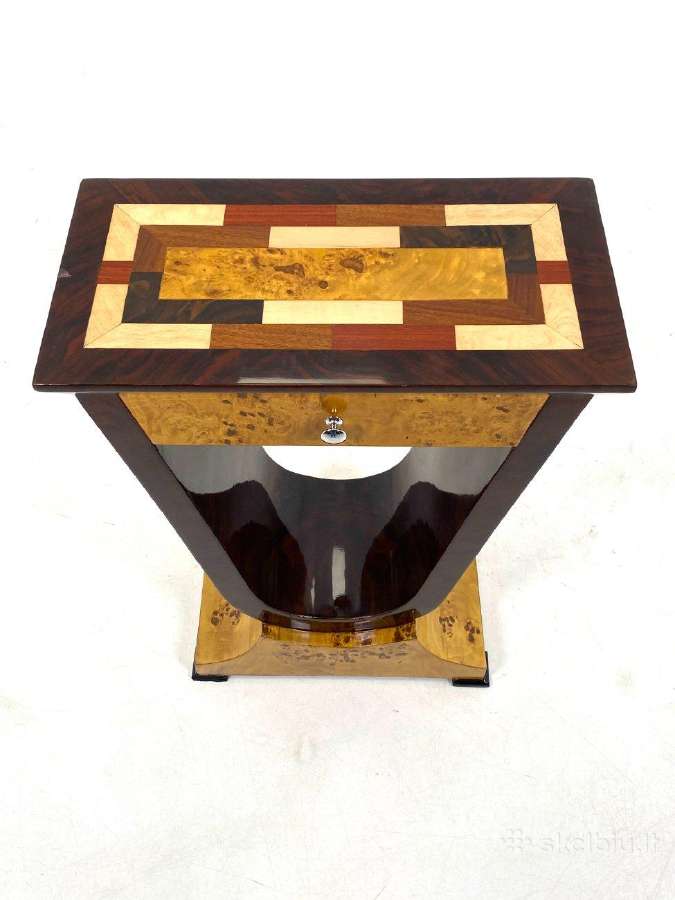 Art deco riešutmedžio spintelė - nuotraukos Nr. 6