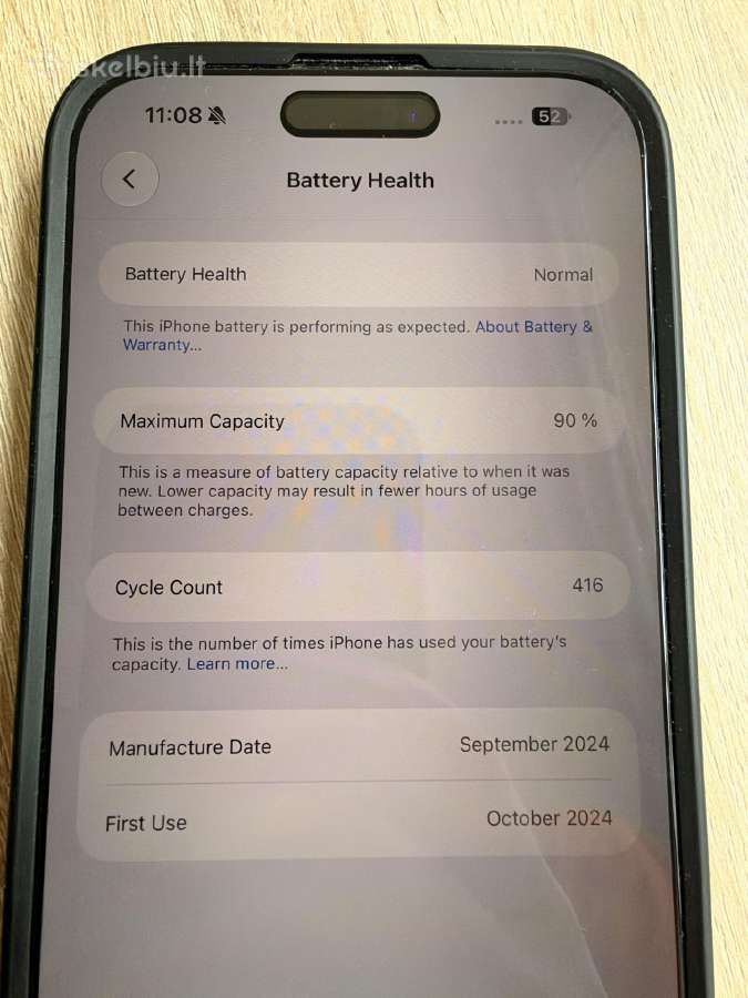iPhone 16 Pro Max 256gb Juodas - nuotraukos Nr. 3