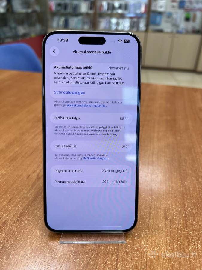 Apple iPhone 15 Pro Max 256 GB (Naudotas) - nuotraukos Nr. 3
