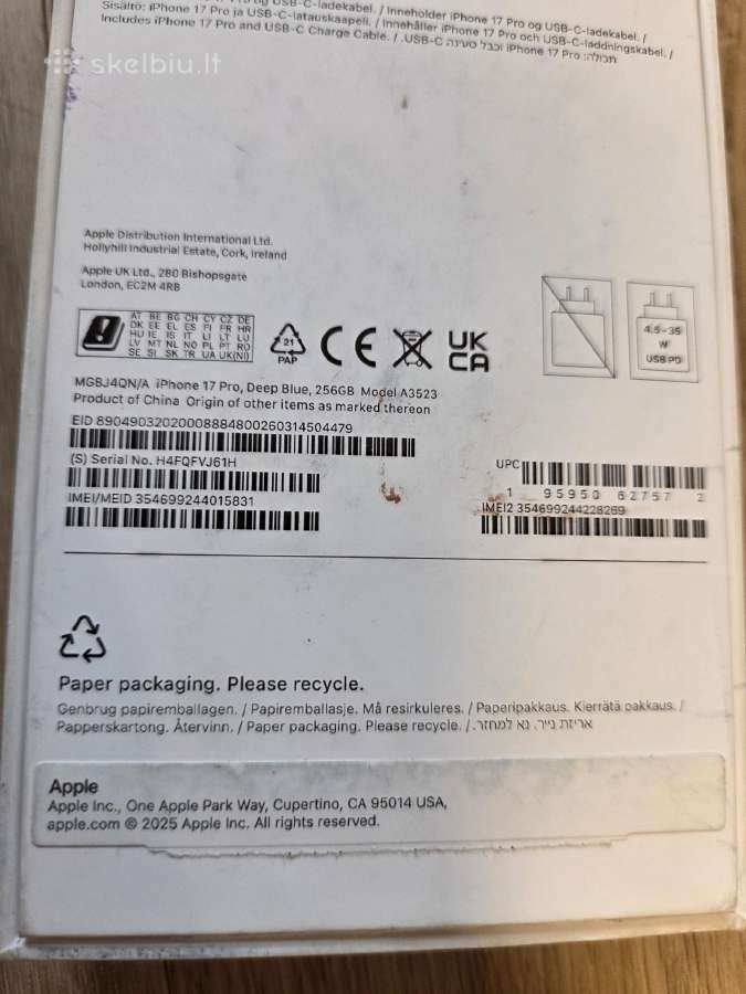 Apple iPhone 17 Pro 256gb telefonas - nuotraukos Nr. 2