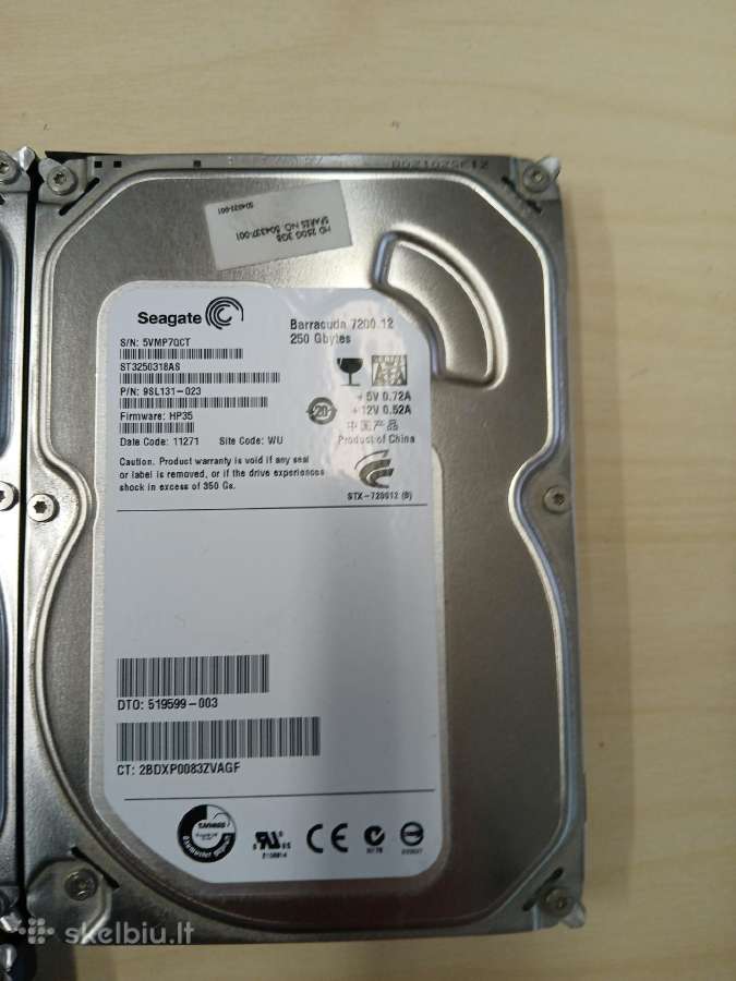Seagate Barracuda 250 GB Sata HDD (St3250318as) - nuotraukos Nr. 2