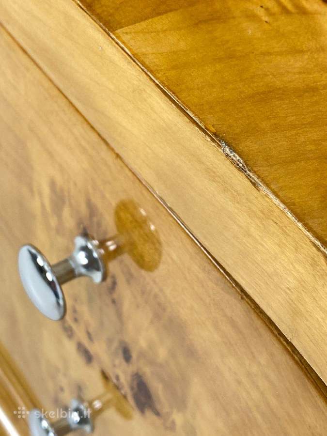 Art deco dvipusis staliukas su stalčiais - nuotraukos Nr. 11