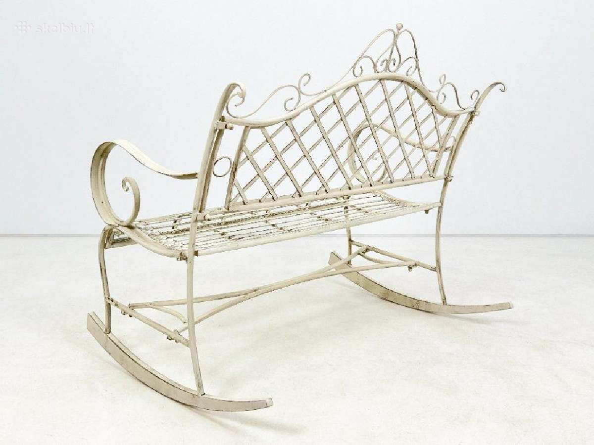 Provanso stiliaus supamas metalinis lauko suoliuka - nuotraukos Nr. 7