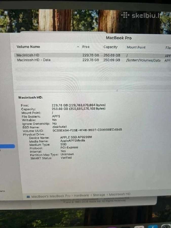 MacBook Pro 13 2019 A1989 Touch Bar 90% Battery - nuotraukos Nr. 7