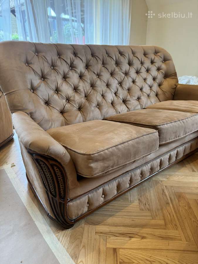Parduodama geros būklės sofa ir du foteliai - nuotraukos Nr. 3