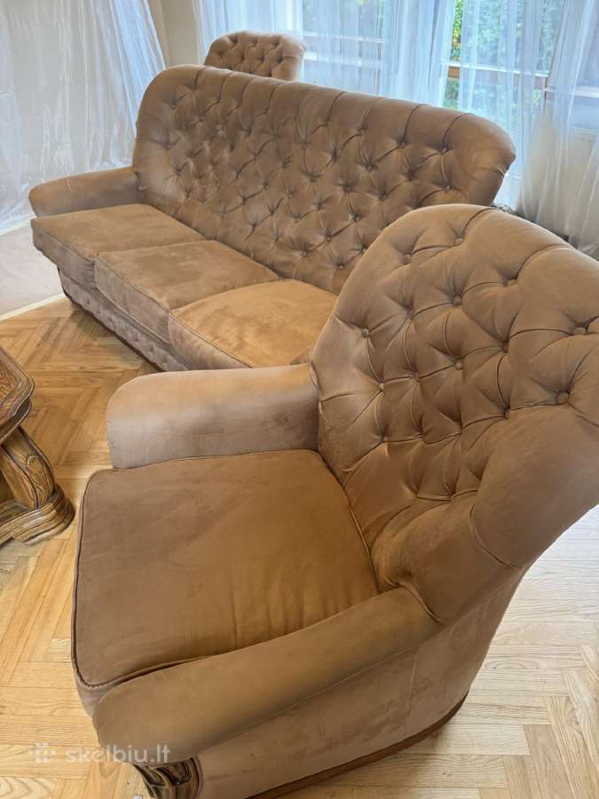 Parduodama geros būklės sofa ir du foteliai - nuotraukos Nr. 4