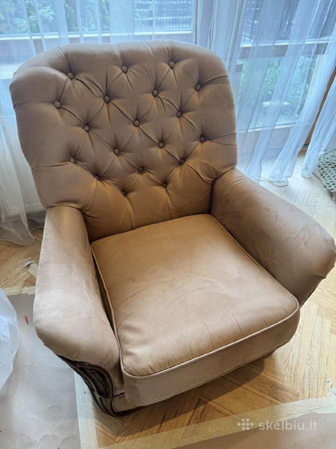 Parduodama geros būklės sofa ir du foteliai - nuotraukos Nr. 5