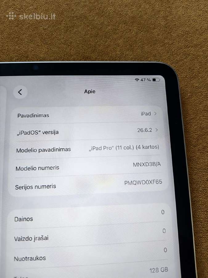 iPad Pro 11" (4 gen, M2, 128gb) Wi-fi + esim - nuotraukos Nr. 3
