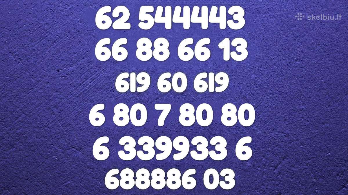 Gražus VIP numeris 688886 ,544443,177771 , 50€/vnt - nuotraukos Nr. 3