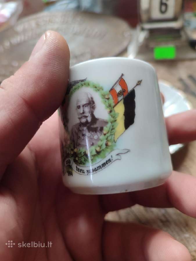 Ww1 agitacinis puodelis su lėkštute - nuotraukos Nr. 4