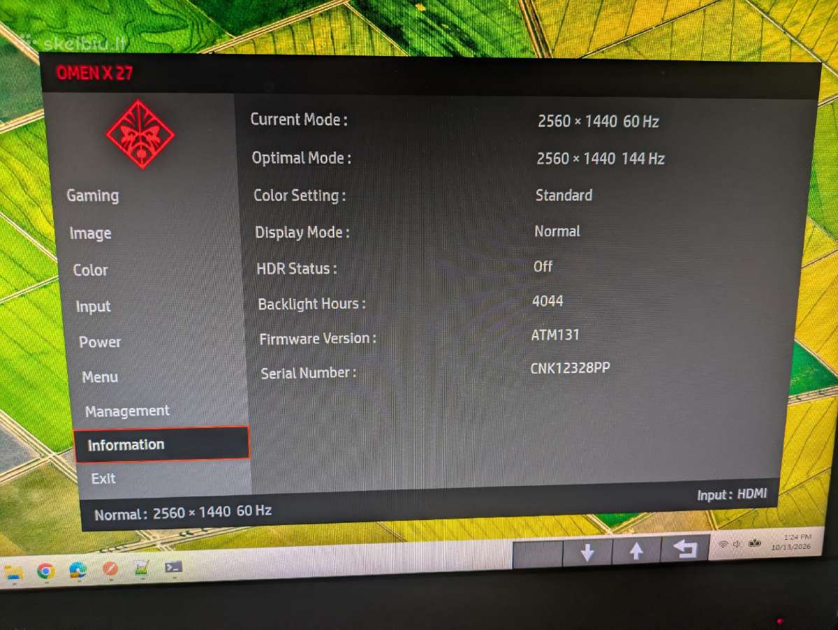 Monitorius Hp Omen X 27" Gaming - nuotraukos Nr. 3