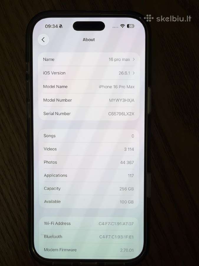 iPhone 16 pro max 256gb - nuotraukos Nr. 5