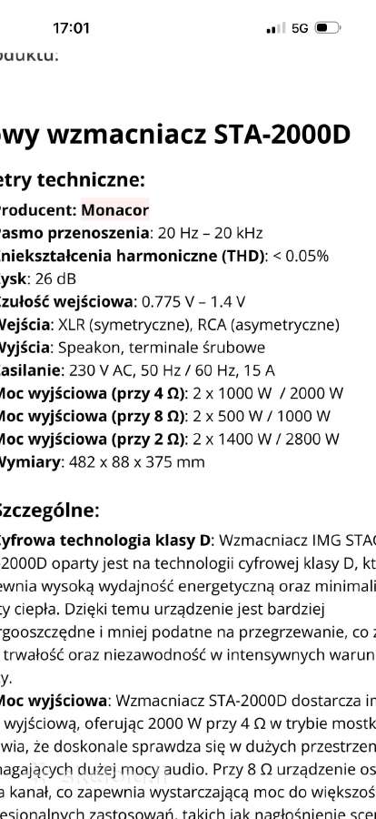 D klases 4 kanalu stiprintuvas Sta-2000d - nuotraukos Nr. 8