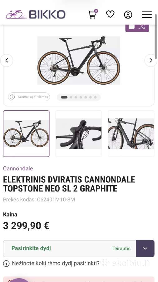 Elektrinis Cannondale Topstone Neo Sl2 - nuotraukos Nr. 2