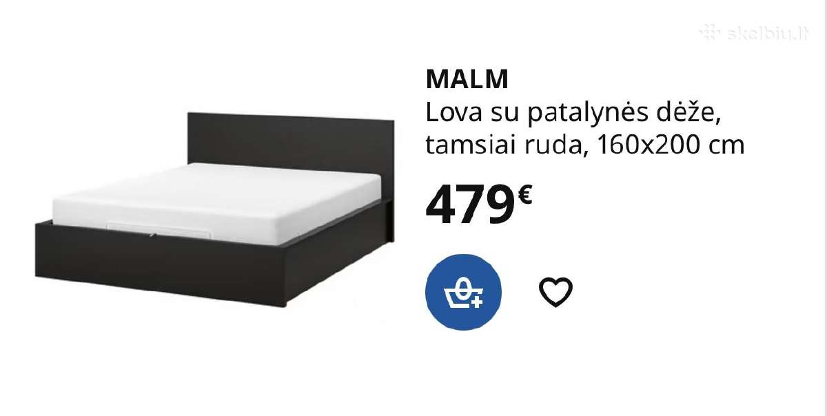 Malm lova su 180 Lonas Vega Latex čiužinių - nuotraukos Nr. 7