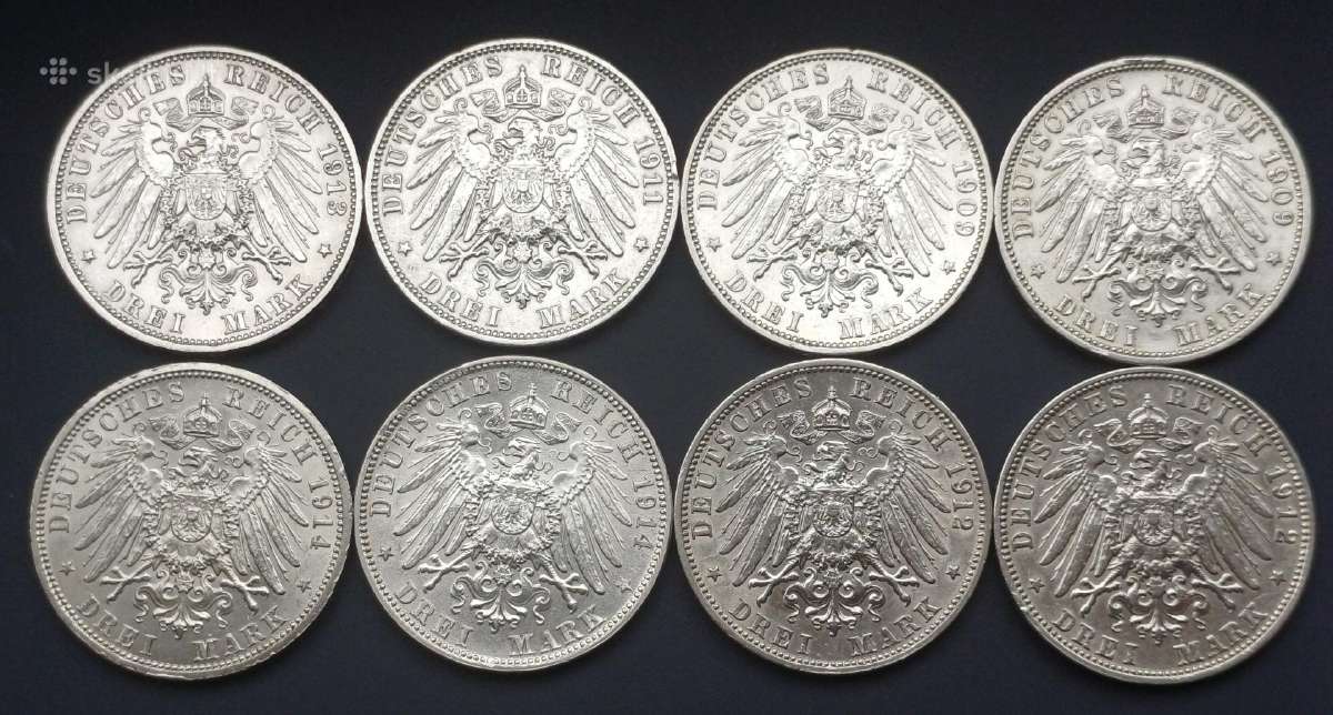 3 markes sidabras 900 - nuotraukos Nr. 2
