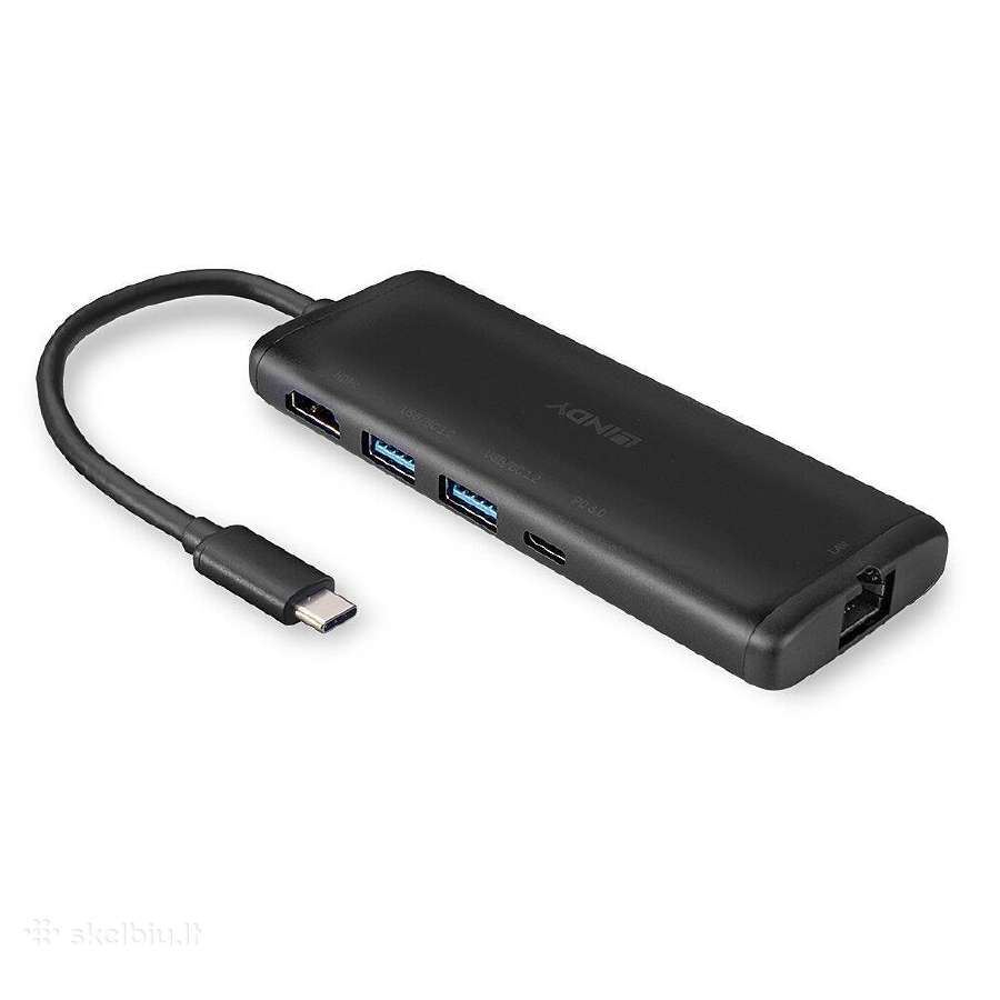 Šakotuvas Lindy 43358 4k Hdmi, Pd 3.0, microsd/sd - nuotraukos Nr. 2