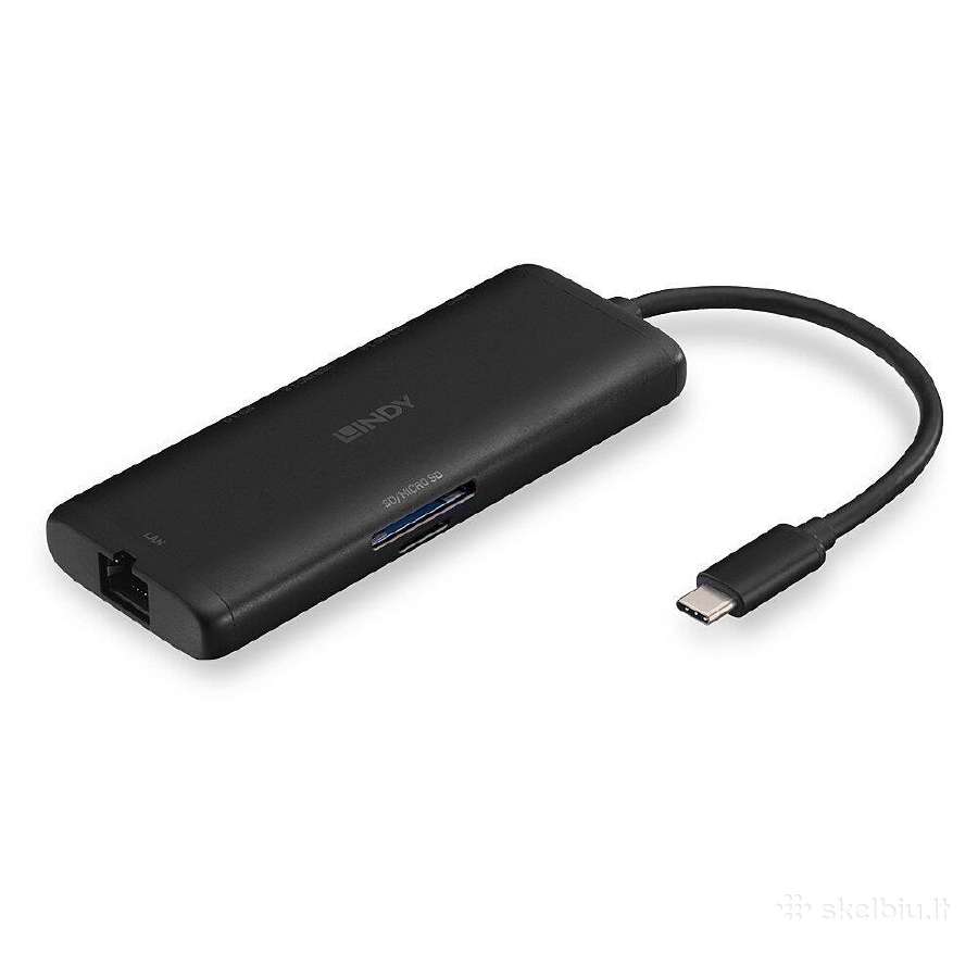 Šakotuvas Lindy 43358 4k Hdmi, Pd 3.0, microsd/sd - nuotraukos Nr. 3