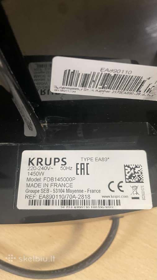 Kavos aparatas Krups Ea89 - nuotraukos Nr. 4