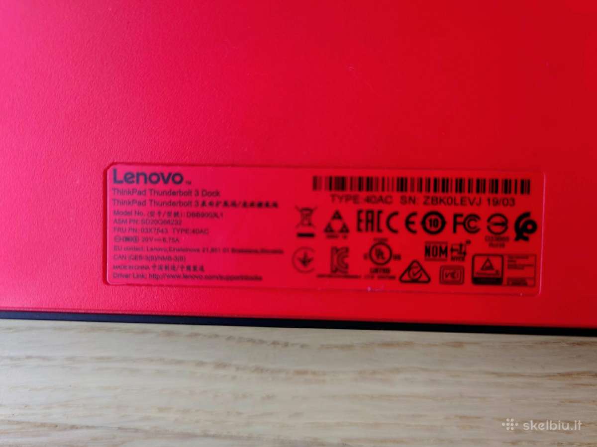 Lenovo Thinkpad Thunderbolt 3 docking station - nuotraukos Nr. 2