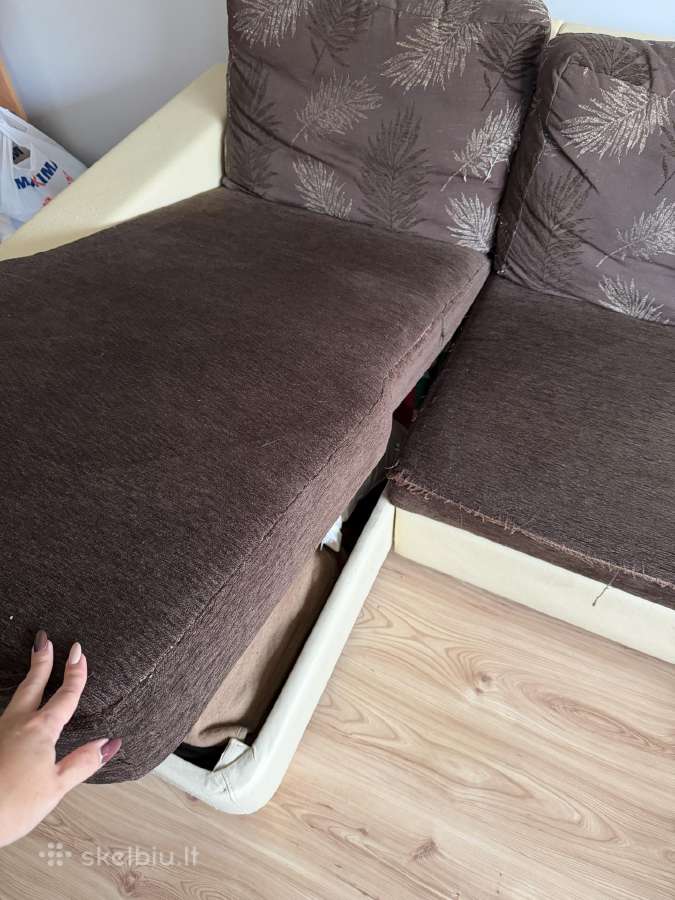 Trivietė sofa/lova su patalynės dėže 237ilgio - nuotraukos Nr. 3