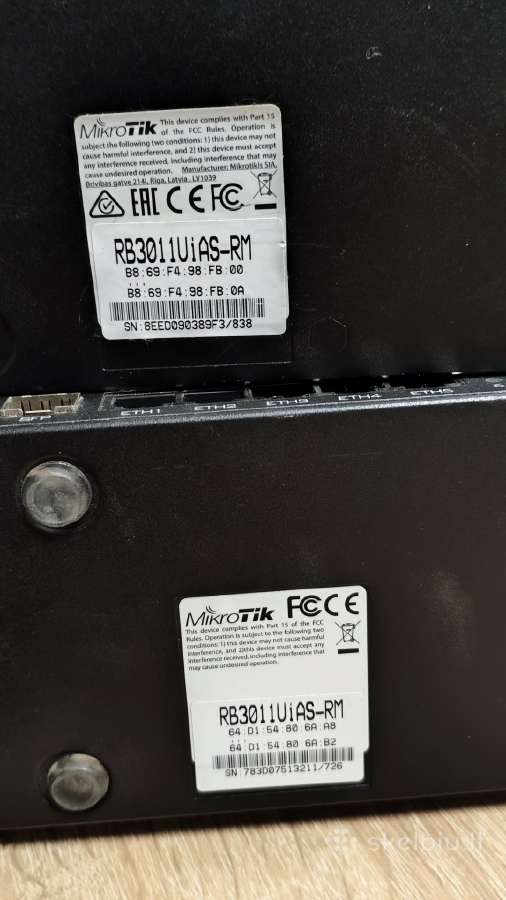 2vnt Mikrotik Routerboard Rb3011uias-rm - nuotraukos Nr. 2