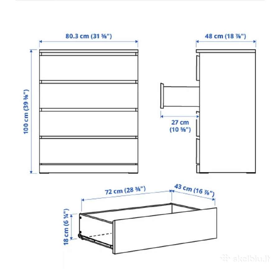 Ikea komoda Malm - nuotraukos Nr. 8