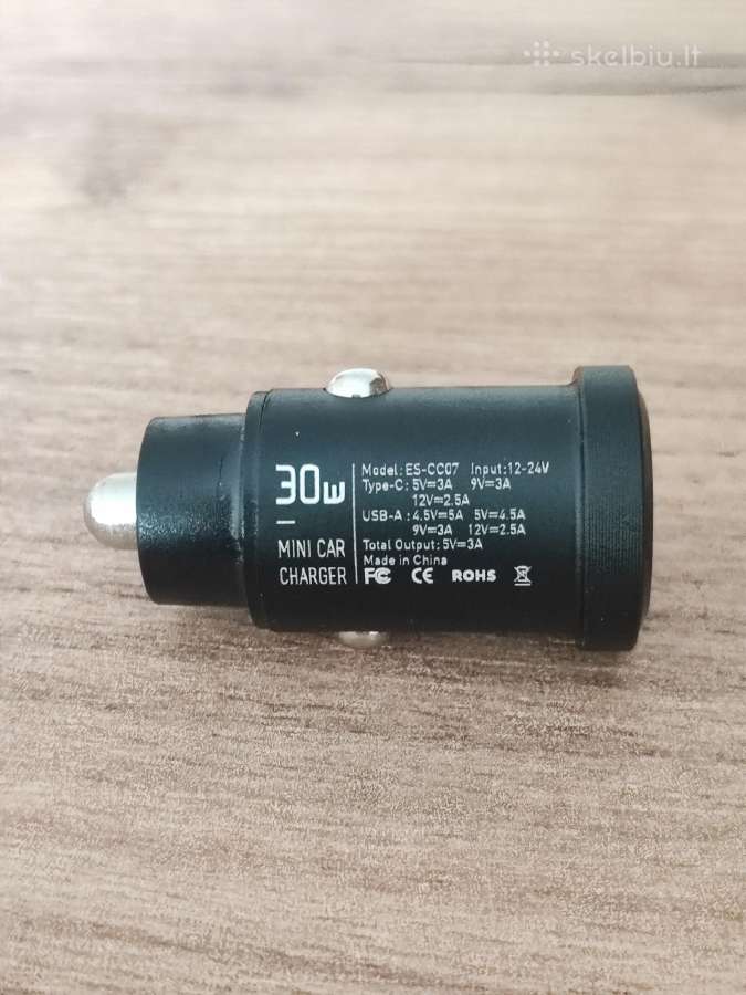 Automobilinis telefono įkroviklis Essager 30w - nuotraukos Nr. 2