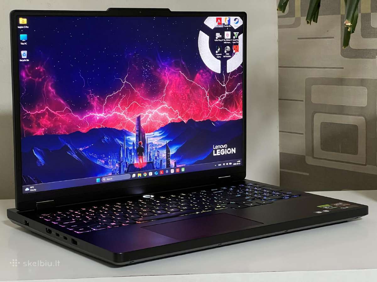 Parduodamas Legion 5 Pro su Rtx 5070, Ryzen 9. - nuotraukos Nr. 2