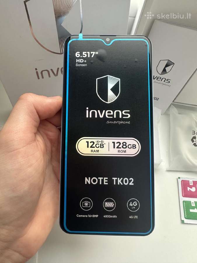 Naujas Telefonas Invens Note Tk02, 128gb 12gb RAM - nuotraukos Nr. 3