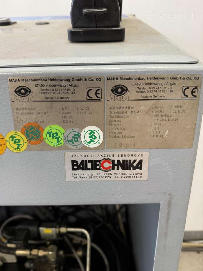 Žirklinis keltuvas Maha - nuotraukos Nr. 2