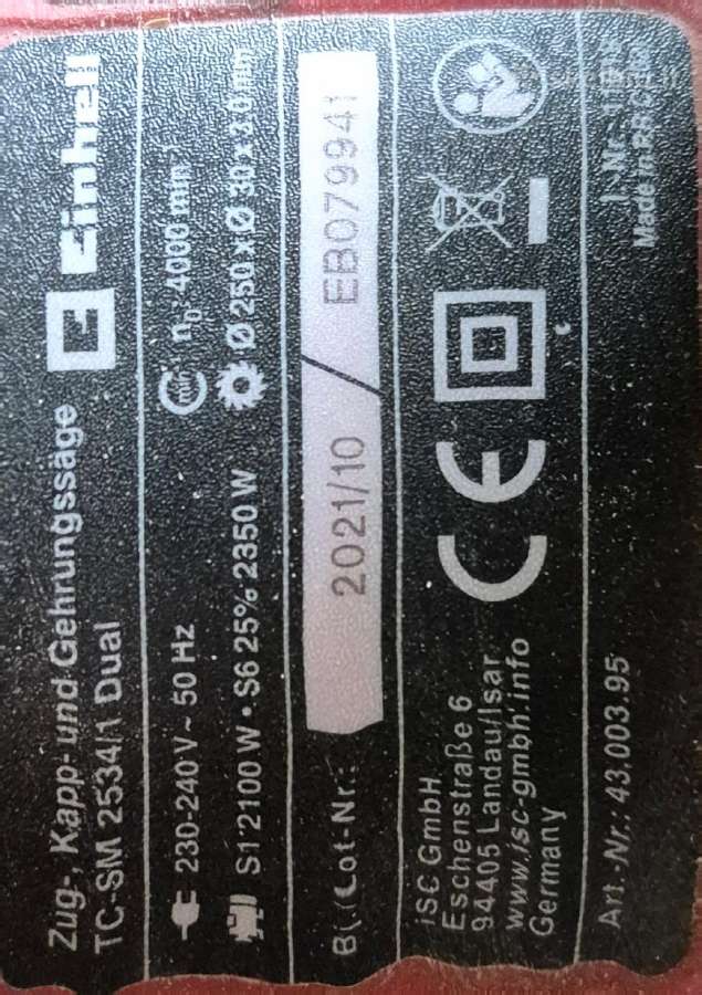 Einhell skersavimo stakles - nuotraukos Nr. 3