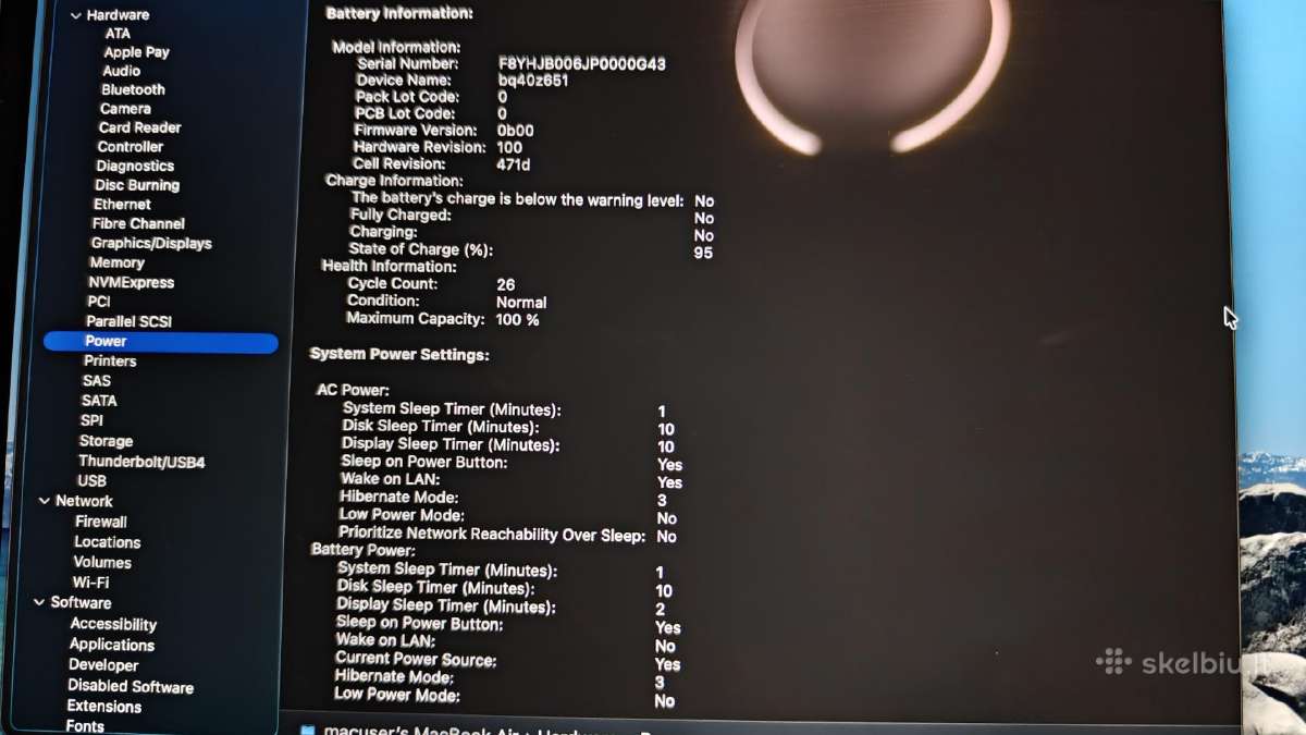 MacBook Air M4 Midnight 24gb RAM 512gb SSD 100%bat - nuotraukos Nr. 6