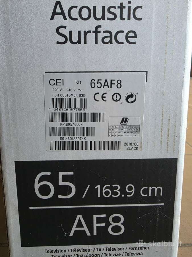 Sony Bravia Af8, 65 colių - nuotraukos Nr. 3