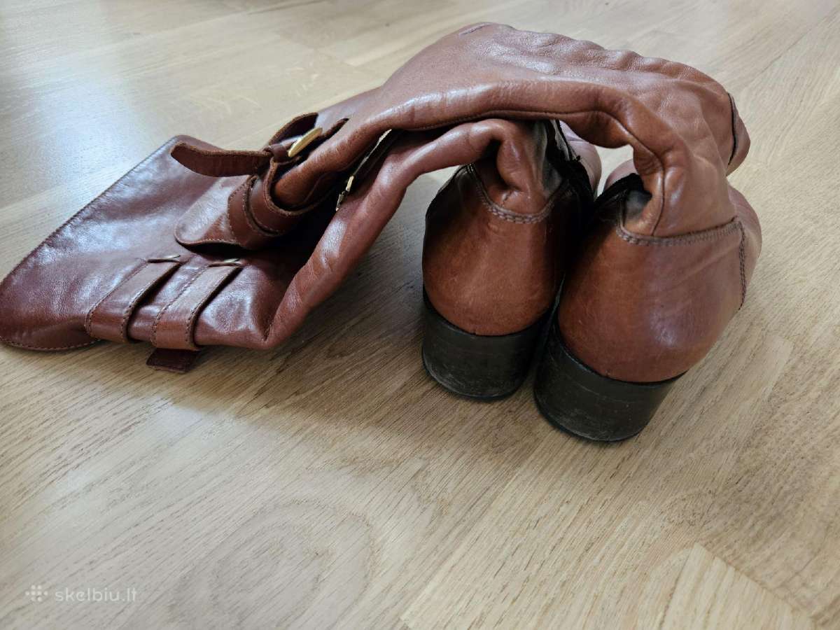 Originalūs L.k. Bennett rudi odiniai batai 39 - nuotraukos Nr. 7