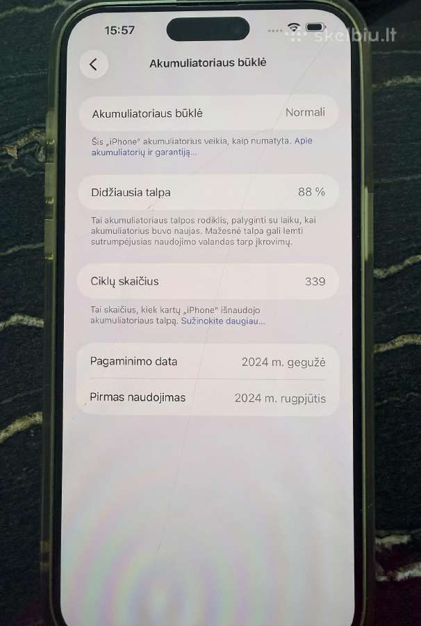 iPhone 15 pro max, Natural Titanium, 256gb - nuotraukos Nr. 8