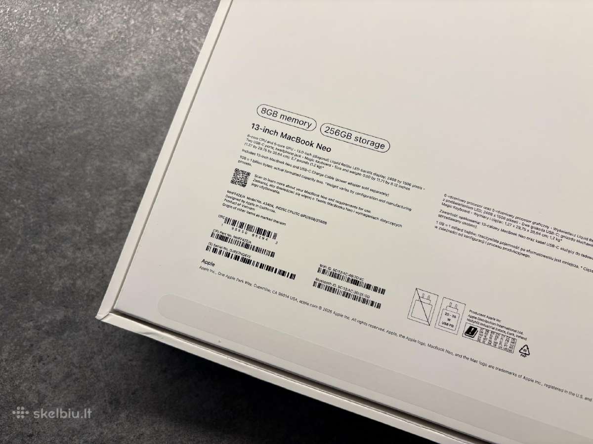 MacBook Neo 256gb ( Naujas ) - nuotraukos Nr. 3