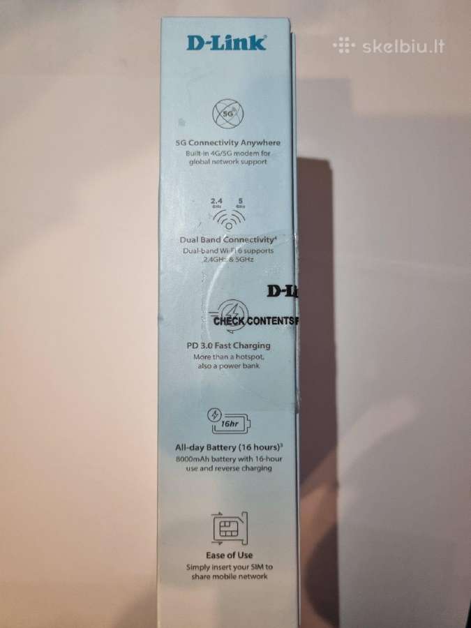 D-link F518 5G Wi-fi 6 su Power Bank. - nuotraukos Nr. 3